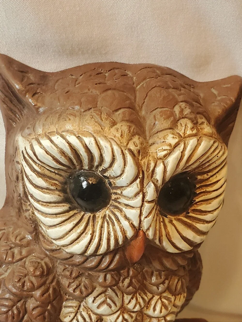 Homco Vtg 1970's Brown Foam Owl Wall Hangings Rustic Wall Decor. Set Of 2